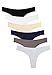 Wealurre Women's Microfiber Low Rise No Show Thong Pantie