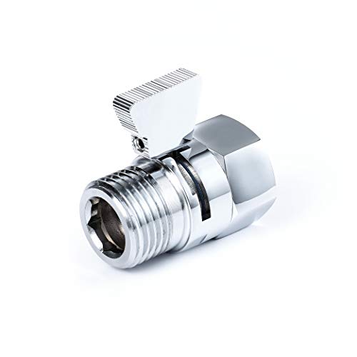 UMIRIO Chrome Shower Shut Off Valve Shower Volume Flow Control Valves Shower Head Valve Shower Pressure Regulator Reducer Shower Water Saver Flow Restrictor For Shower Head Faucets Hose Bidet Sprayer - Thumbnail 4