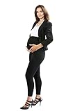 Evfalia Cotton Fit Maternity Belly Leggings for Pregnant Women (Small, Black)