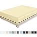 California Design Den 400 Thread Count 100% Cotton 1 Fitted Sheet Only, Vanilla Yellow Queen Fitted Sheet, Long - Staple Combed Pure Natural Cotton Sheet, Soft & Silky Sateen Weave