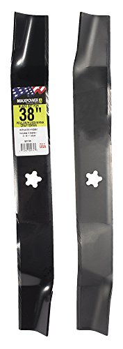 MaxPower 561748 2-Blade Set of 3-N-1 Style Blades for 38 Inch Cut Poulan/Husqvarna/Craftsman Replaces 193957, 532193957, 581116302, PP24001, 531307220
