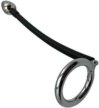 Bondage Masters Butt Plug with Cock Ring Fully Flexible Connecting Tube, Silver,black - Image 4