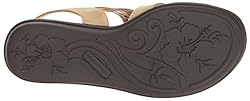 Easy Street Women's Bolt Flat Sandal, Stone, 8.5 Wide