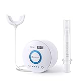 Teeth Whitening Kit Dental Teeth Whitener with 16-LED Whiten Accelarator Light Mouth Tray and 10ml Whitening Gel Syringe for 15 Treatments (USB Rechargeable)