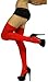 ToBeInStyle Women's Nylon Thigh High Schoolgirl Opaque Stockings - One Size - Red