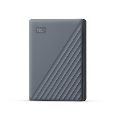 WD 6TB My Passport Works with USB-C, portable external hard drive, USB 3.2 Gen 1, software for device management, backup, password protection, Works with PC, Mac, Chromebook, Gaming Consoles, Grey