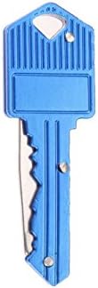 Snowmanna-Outdoor Multi Tools Pocket Folding Knife Tactical Army Rescue Survival Key Ring keychain Knife Mini Peeler(Color: Blue)