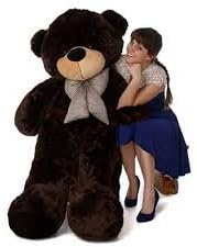 Toyhub Stuffed Soft Teddy Bear (Chocolate, 4 Feet)