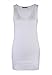 Moxeay Womens Extra Long Stretch Cotton Tank Top (X-Large,White)