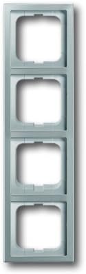 Busch-Jaeger 1724-866K Cover Frame 4-Way Stainless Steel 1724-866K, Colourful