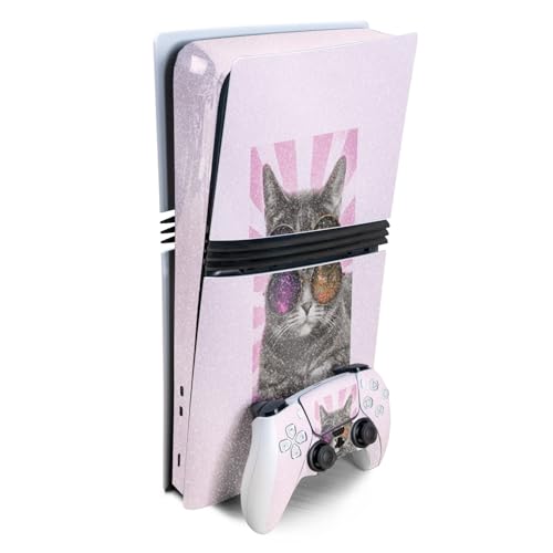 Glossy Glitter Gaming Skin Compatible with Sony PlayStation 5 PS5 Pro Bundle -…