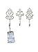 Shabby Cottage Chic Cast Iron Wall Hooks (set of 3)