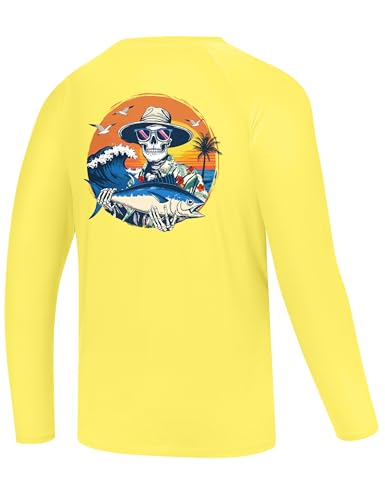 FISHEAL Men’s Sun Protection Fishing Shirt Long