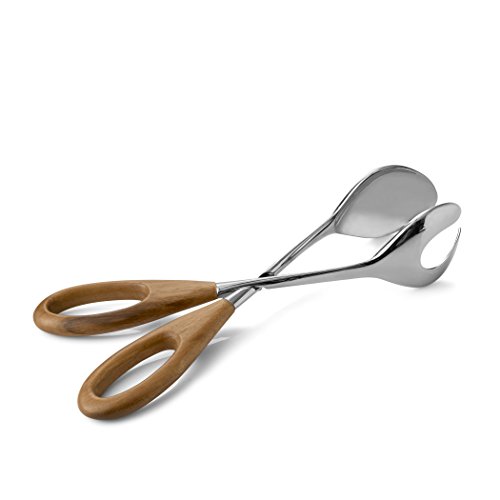 Nambé MT0796 Curvo Salad Scissors, Silver