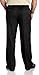 IZOD Men's Golf Microsanded Flat Front Classic Fit Pant, Black, 44W x 30L