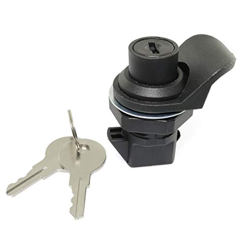 Magic&shell 1PC Push Button Latch Replacement for Glovebox Marine Boat Tool Box Distribution Box with Keys Black