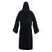 Kasual Adult Unisex Hooded Bath Robe Halloween Dressing Gown Black