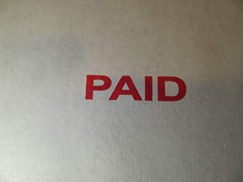 Paid Self Inking Rubber Stamp | Red Ink | for Professional and Personal Use|Fast Drying Ink| Executive Supplies
