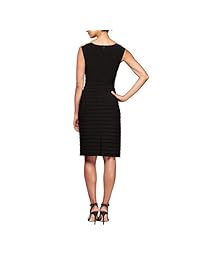 Alex Eveningings - Vestido corto de mujer con mangas (pretina y tallas regulares)