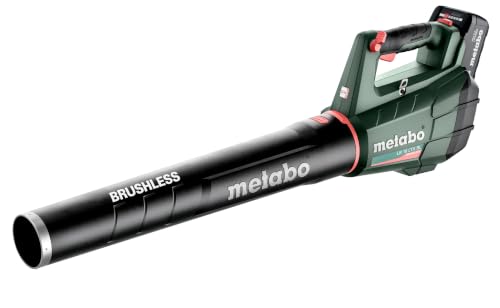 metabo Cordless Leaf Blower LB 18 LTX BL - 601607650-18 V - Quiet Battery Leaf Blower with Strong Motor and Constant Blowing Force - Includes 2 Batteries and Charger