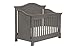 Million Dollar Baby Classic Louis 4-in-1 Convertible Crib with Toddler Bed Conversion Kit, Manor Grey