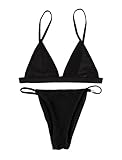 Macvise Women's 2 Pcs Bikini Triangle Top Brazilian Bottom Swimwear Bikini Set