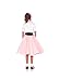 Hip Hop 50's Shop 1950s Girls Poodle Skirt Costume for Kids (Child Medium Light Pink)