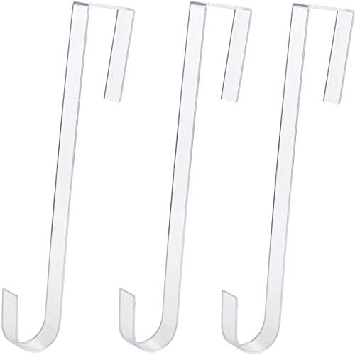 Non Scratch, 100 Clear 12In Xmas Wreath Hanger 3 Pk. Best Long Hooks