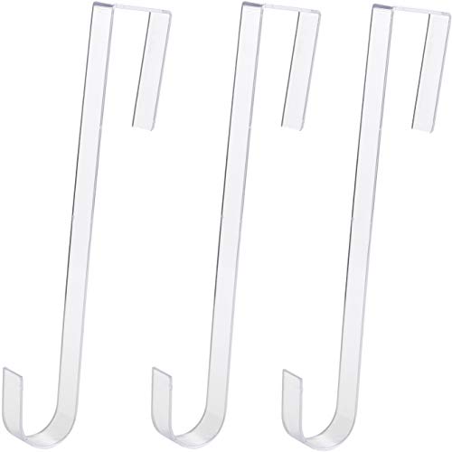 Non Scratch, 100 Clear 12In Xmas Wreath Hanger 3 Pk. Best Long Hooks
