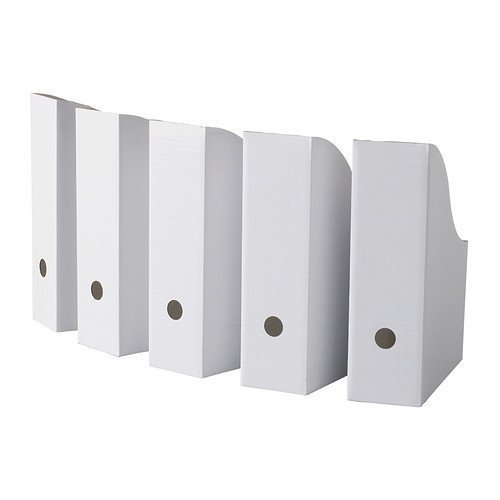 Ikea flyt magazine file, white - set of 30