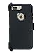 WallSkiN Turtle Series Cases for iPhone 7 Plus / iPhone 8 Plus (Only) Full Body Protection with Kickstand & Holster - Shadow (Black/Black)