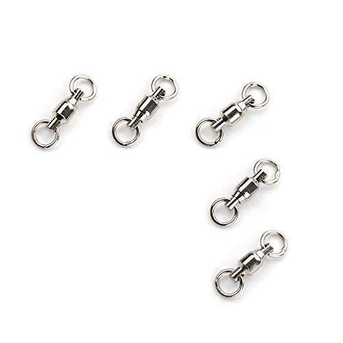 BeesClover 20pcs/lot Stainless Steel Fishing Swivel Snap Connectors #0-8 Swivel with Solid Ring Fishing Swivel Connectors Model 2 One Size - Thumbnail 6