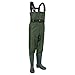 TIDEWE Bootfoot Chest Wader, 2-Ply Nylon/PVC Waterproof Fishing & Hunting Waders with Boot Hanger for Men and Women Green Size 8