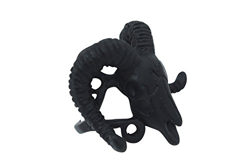 RestyleRam Skull and Arsenic Symbol Black Gothic Occult Ring (6)