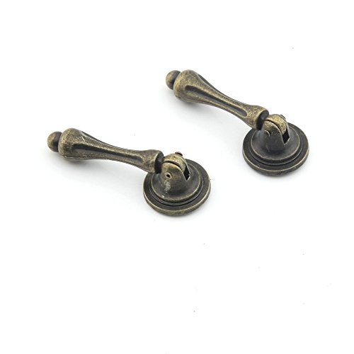 Owfeel Antique Drawer Cabinet Decorative Pull Handle Knob Pack of 4pcs