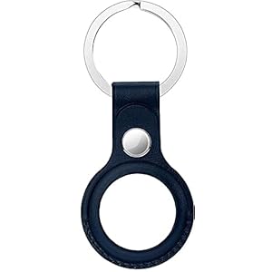 Berrywho Leather Airtag Case – Airtag Cover – Keychain – Blue
