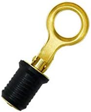 DollaTek Marine Boat Snap -Tite Drain Plug Drainer Stopper Thread Bung for 1 1/4 inch 32mm Hole - Brass Rubber - Image 4