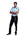 Dreamgirl Men's Prison Guard Hugh B. Guilty Costume, Blue, X-Large