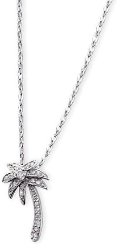 Bay Studio CZ Palm Tree Pendant Necklace One Size