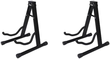 KEPLIN Guitar Stand A Frame Foldable Universal Fits All Guitars Acoustic Electric Bass Stand A (Guitar Stand) (Pack of 2)