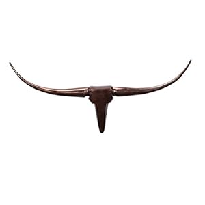 FineBuy Wanddekoration Geweih Bull S 75 cm Aluminium Bronze