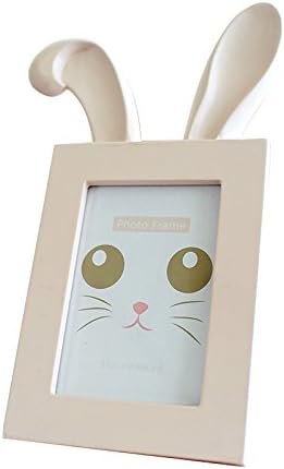 Free Shipping Miz Home Anna Series Pink Princess Cute Animal Face Style Resin Top Quality Photo Frame Factory Direct Sale (Rabbit Ear 02)