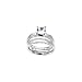2 pcs Matt Stainless Steel Wedding Ring Sets Band 3MM Engagement Ring, Size 5 to 12