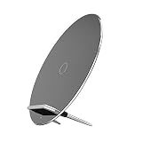 AUKEY Wireless Charger, Qi-Enabled Wireless Charging Stand Compatible for Samsung Galaxy S9/S9+/S8/S8+/S7/Note 8 and Other Qi- Compatible Devices