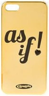 As if! Clueless Movie Case for iPhone with 3D Rhinestone Heart (Metallic Gold/ 5 5S)