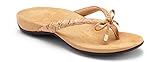 Vionic Women's Rest BellaII Toepost Sandal Gold Cork 9M US