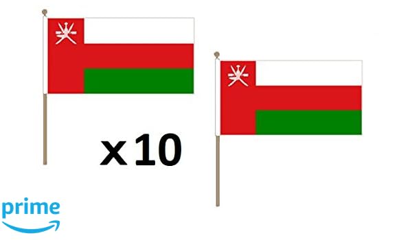 Amazon Com Az Flag Oman Flag 12 X 18 Wood Stick Omani
