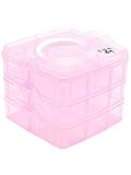 LaurDIY 37600042 3-Tier Pink Storage,