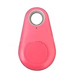 Smart Mini Waterproof Bluetooth GPS Tracker for Pet Dog Cat Keys Wallet Bag Kids (Pink)