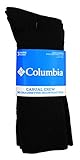 Columbia Men's Cotton Rib Crew, Black, 10-13